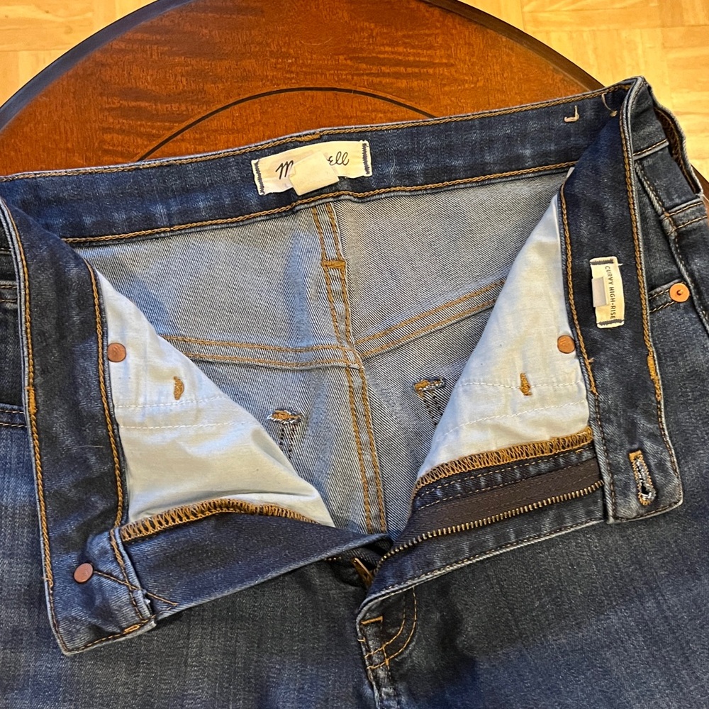Madewell curvy high-rise skinny jeans. Soft, slimming, stretchy. Medium Blue. 28 - Picture 7 of 13